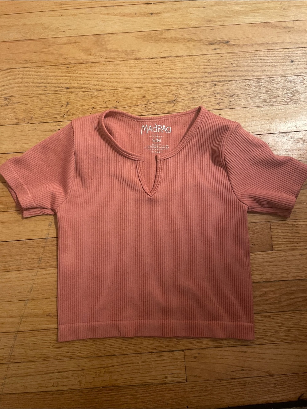 Madewell? MadRag Ribbed Pink Crop Top